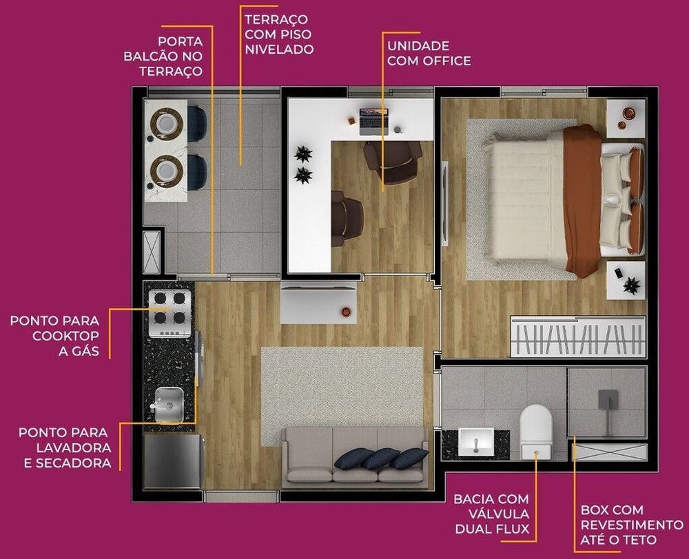 Cobertura, 1 quarto, 43 m² - Foto 16