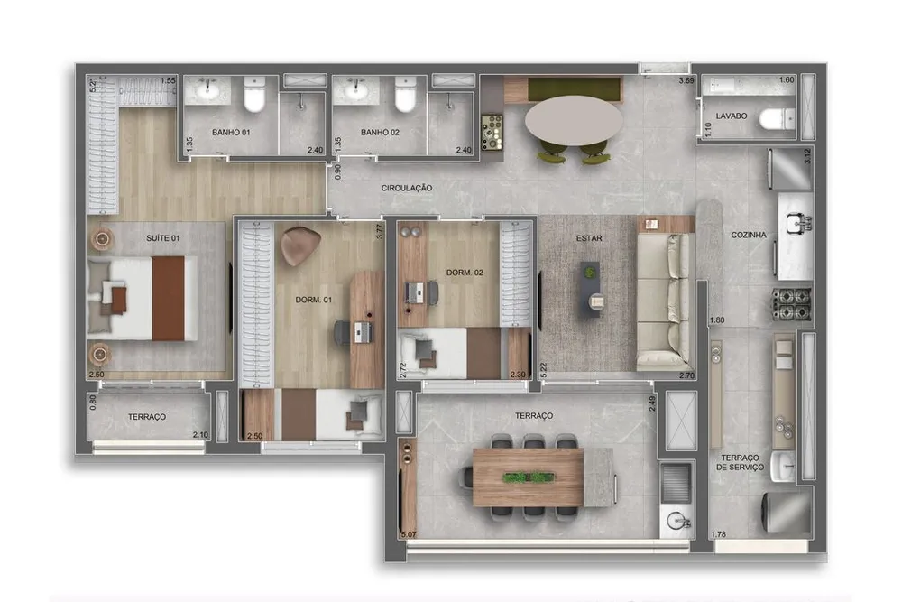 Apartamento, 3 quartos, 96 m² - Foto 5