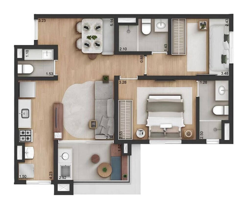 Apartamento, 2 quartos, 41 m² - Foto 3