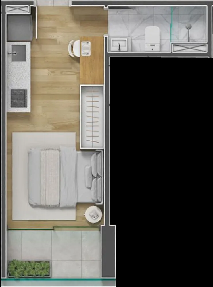 Apartamento, 1 quarto, 37 m² - Foto 6