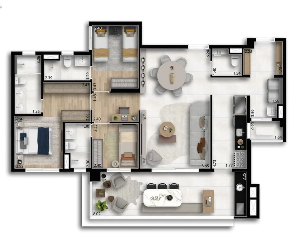 Apartamento, 3 quartos, 127 m² - Foto 10