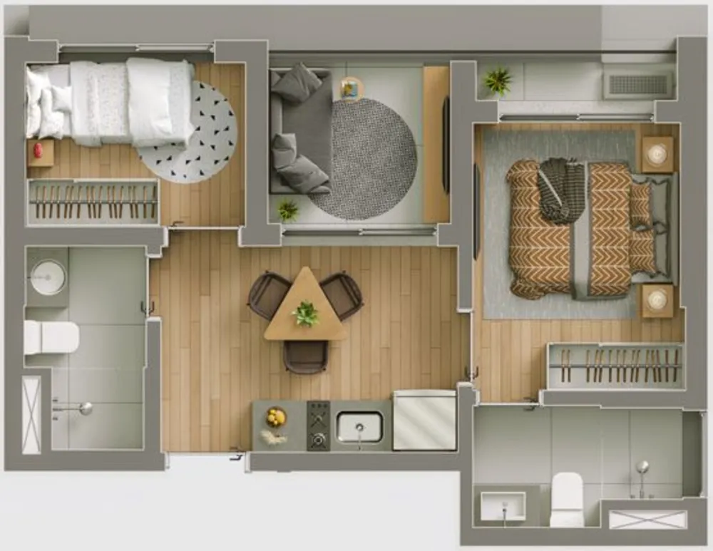 Apartamento, 2 quartos, 46 m² - Foto 8