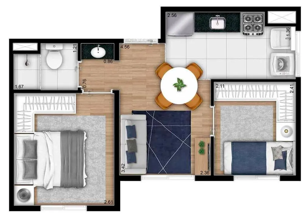 Apartamento, 2 quartos, 33 m² - Foto 5