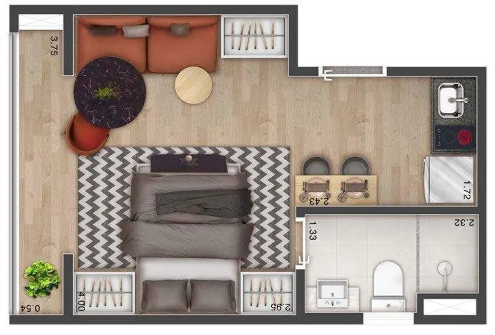 Apartamento, 1 quarto, 24 m² - Foto 7