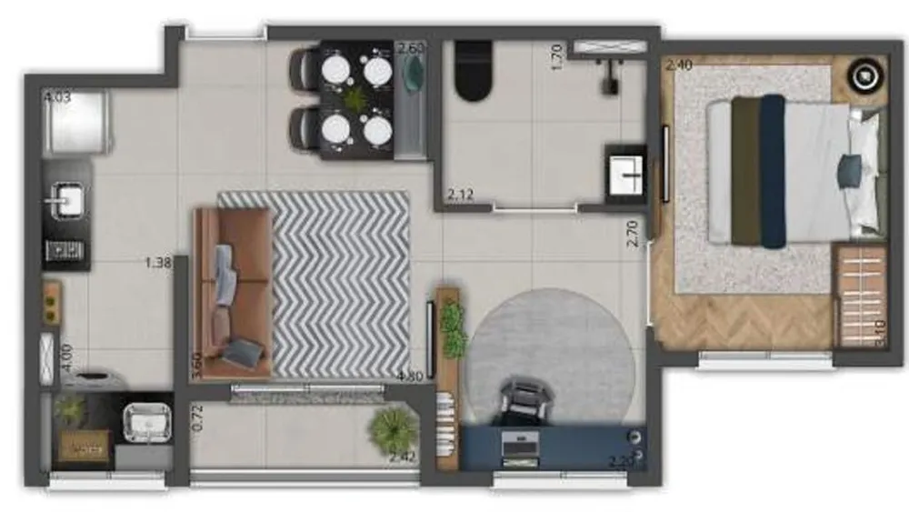 Apartamento, 1 quarto, 39 m² - Foto 12