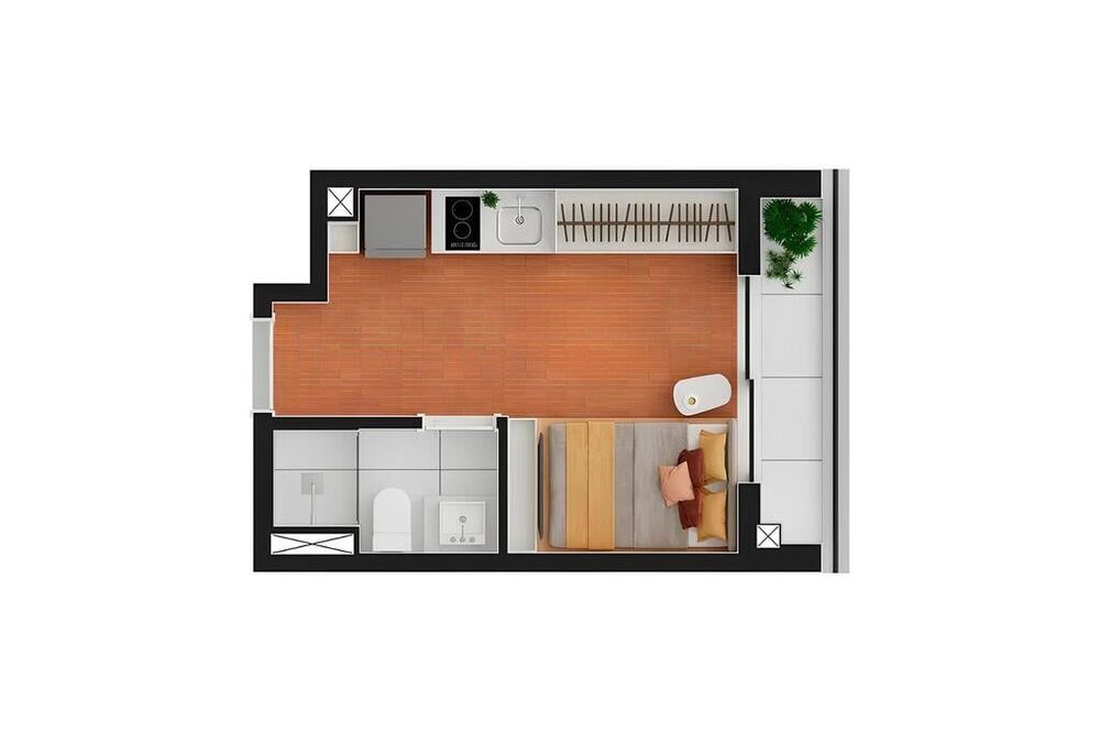 Apartamento, 1 quarto, 39 m² - Foto 1