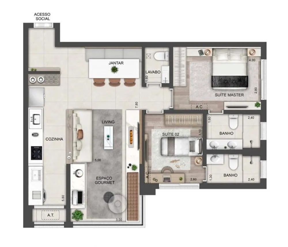 Cobertura, 3 quartos, 352 m² - Foto 2
