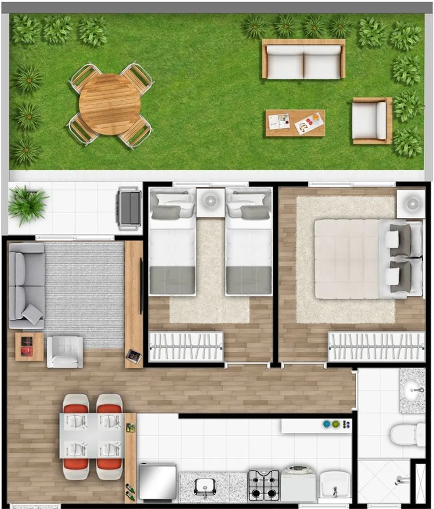 Apartamento, 2 quartos, 43 m² - Foto 8