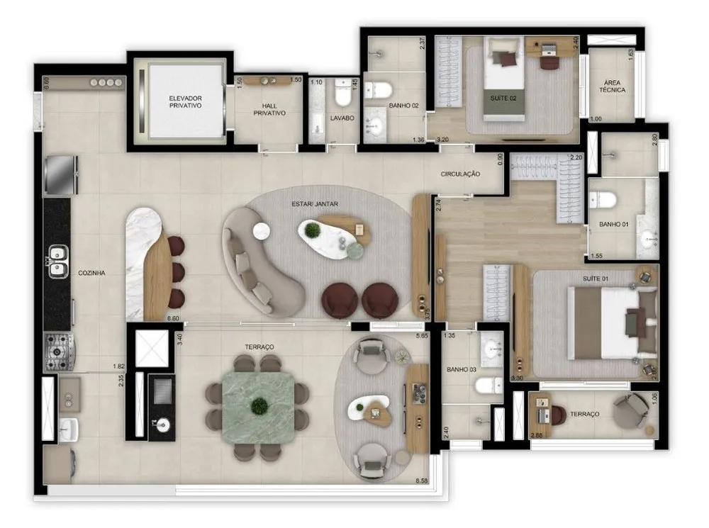 Apartamento, 3 quartos, 183 m² - Foto 8