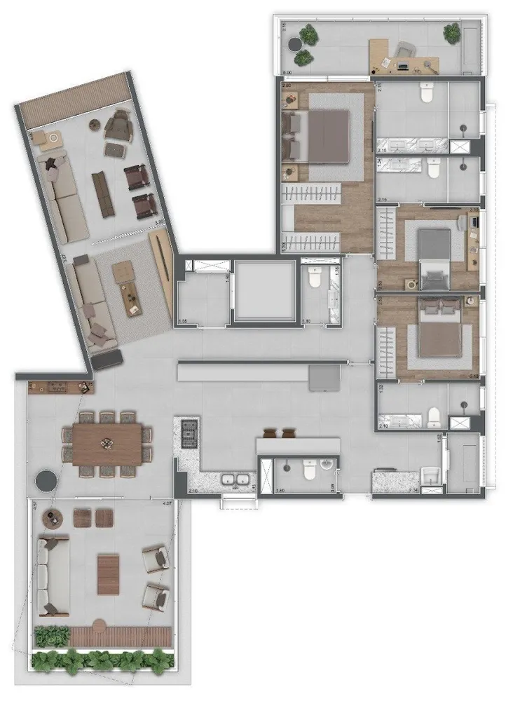 Apartamento, 3 quartos, 412 m² - Foto 7