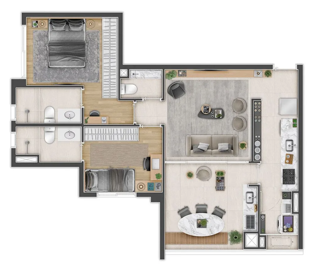 Apartamento, 2 quartos, 69 m² - Foto 4