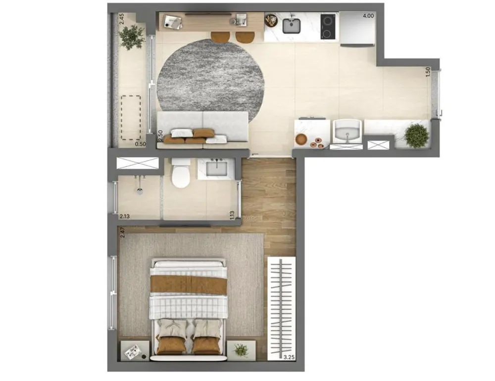 Apartamento, 1 quarto, 25 m² - Foto 4