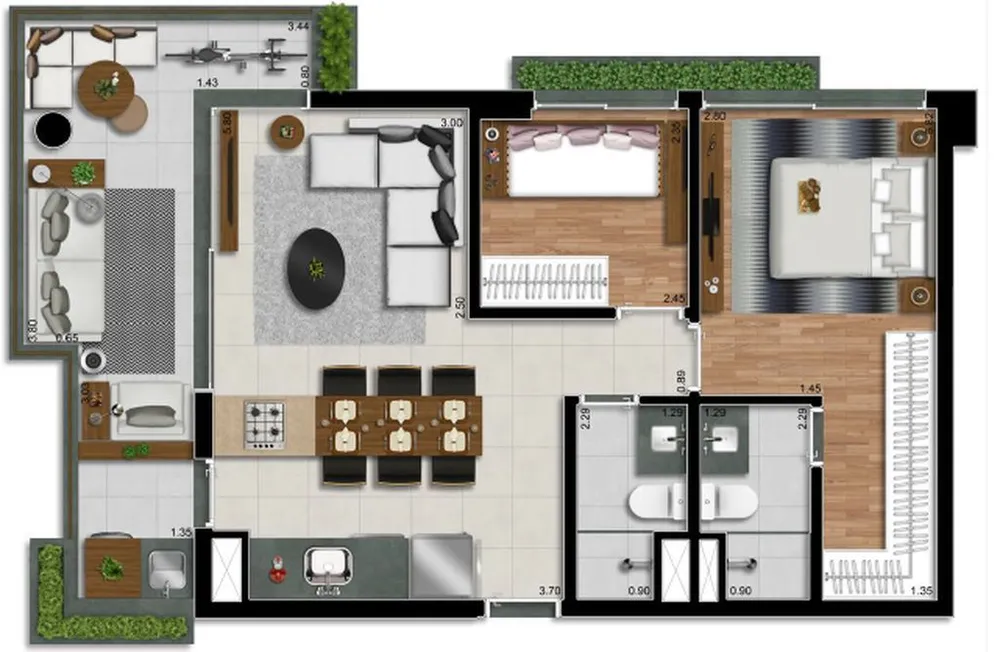 Apartamento, 1 quarto, 147 m² - Foto 1
