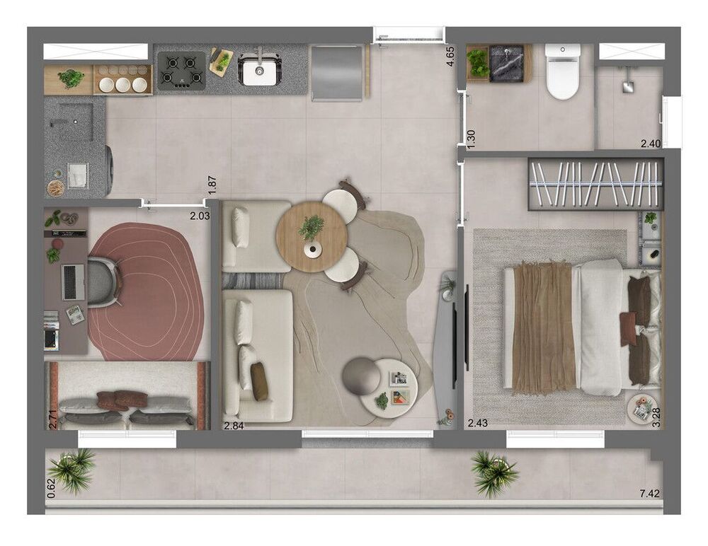 Apartamento, 1 quarto, 43 m² - Foto 1