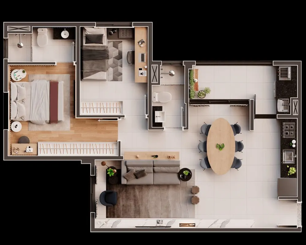 Apartamento, 3 quartos, 91 m² - Foto 1