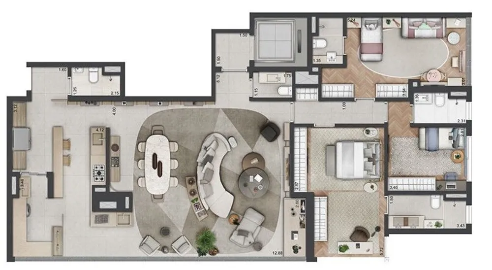 Apartamento, 4 quartos, 186 m² - Foto 12