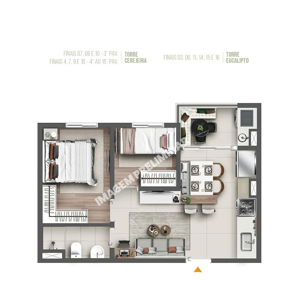 Apartamento, 2 quartos, 61 m² - Foto 9