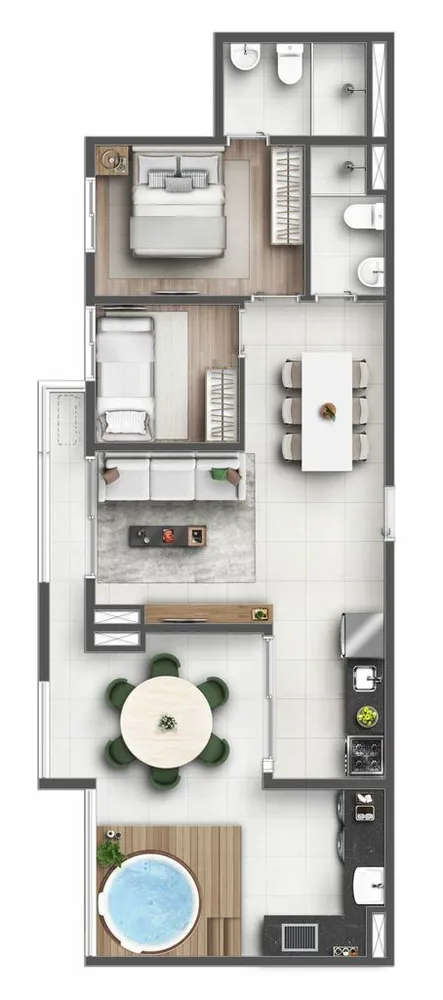 Apartamento, 3 quartos, 50 m² - Foto 5