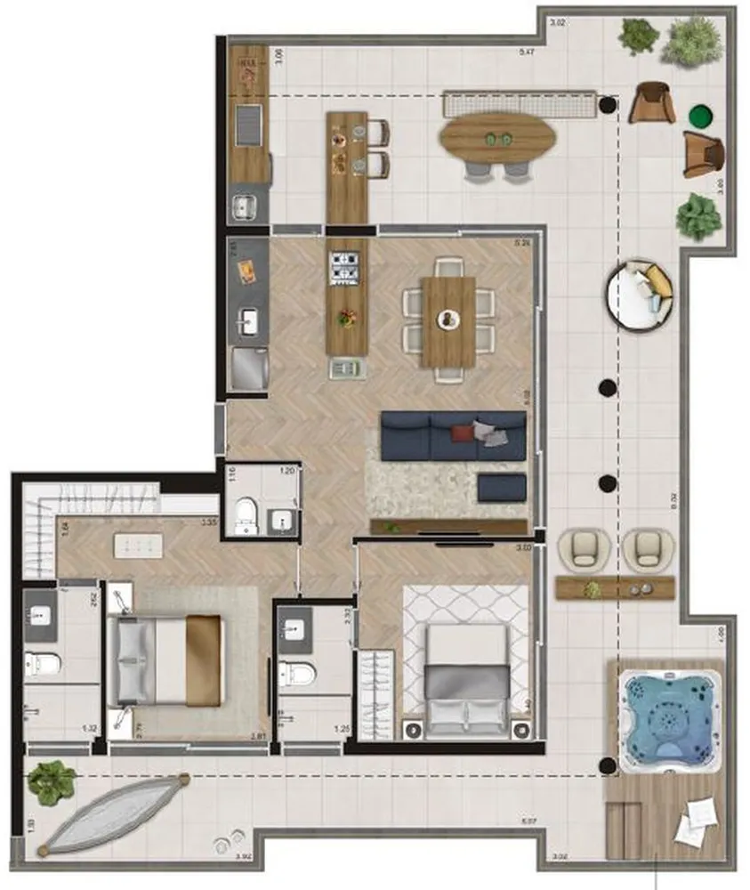 Apartamento, 2 quartos, 116 m² - Foto 1