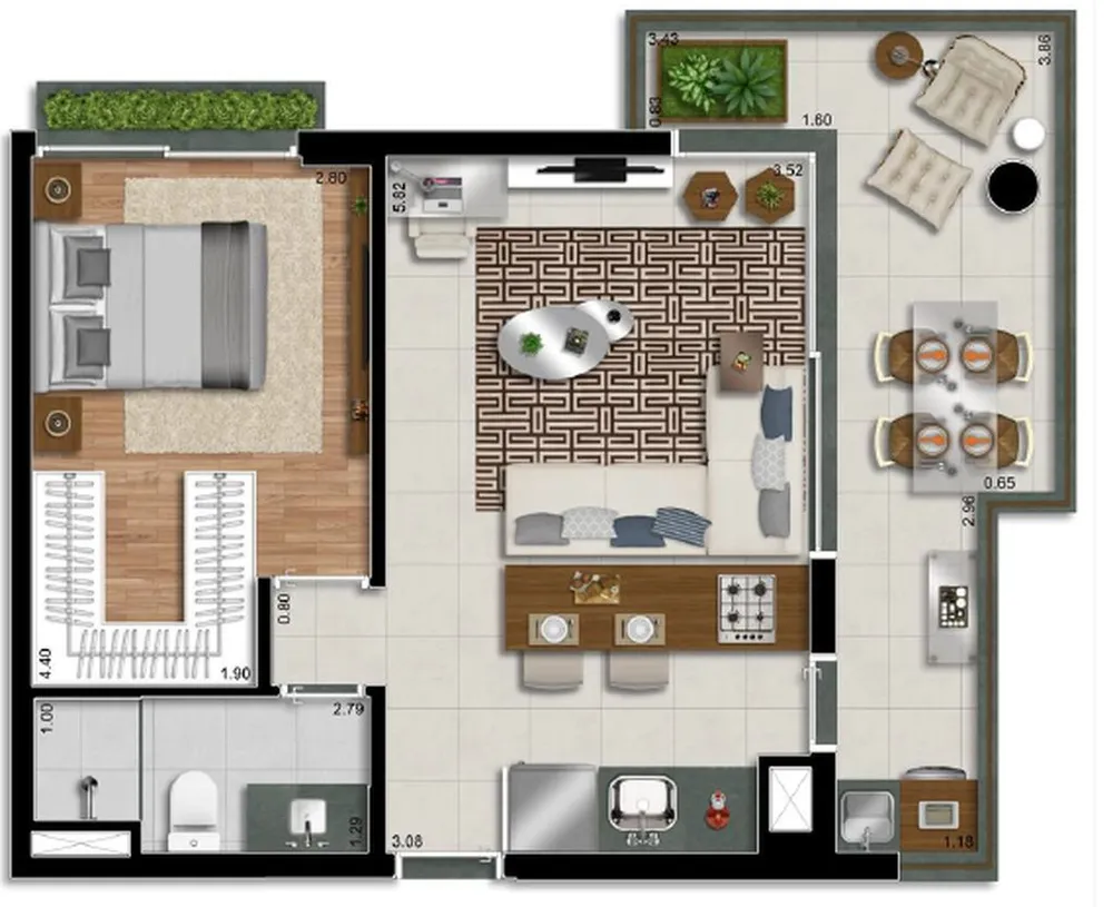 Apartamento, 2 quartos, 116 m² - Foto 2