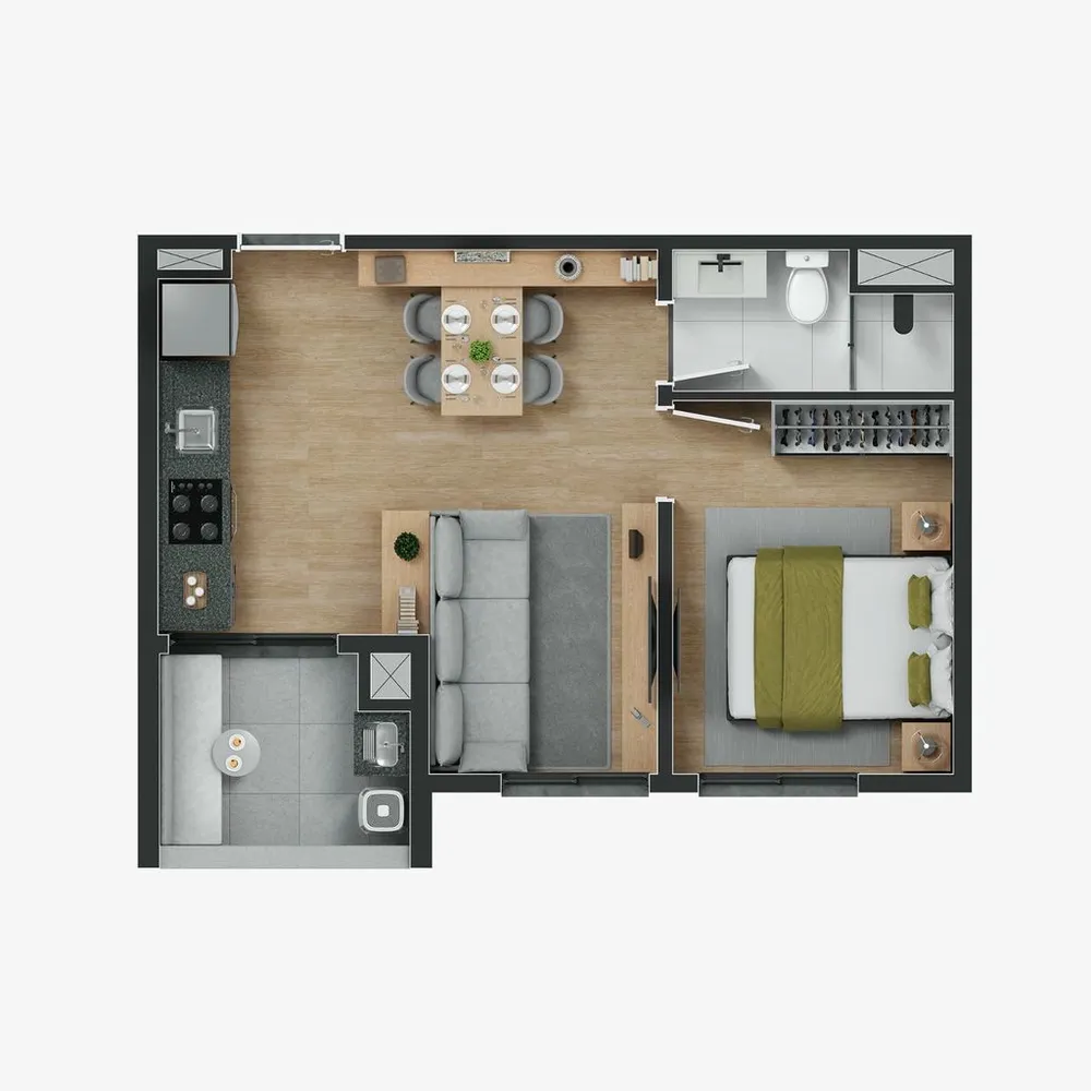 Apartamento, 2 quartos, 34 m² - Foto 6