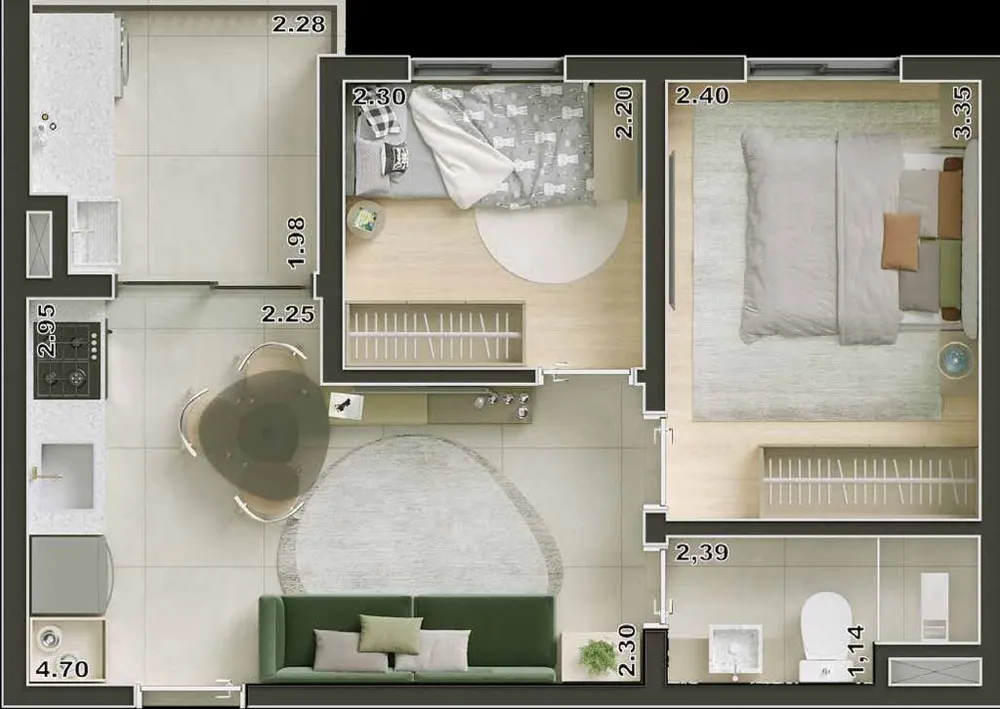 Apartamento, 2 quartos, 52 m² - Foto 7