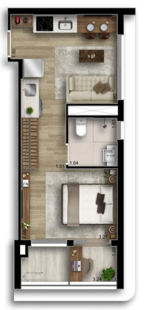 Kitnet-Studio, 46 m² - Foto 4