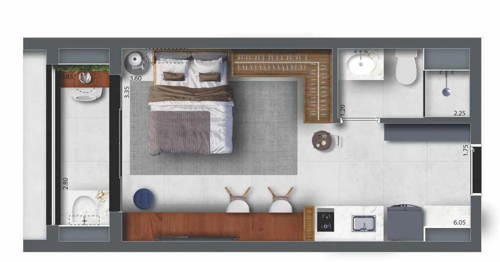 Kitnet-Studio, 36 m² - Foto 11