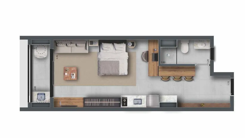Kitnet-Studio, 36 m² - Foto 9