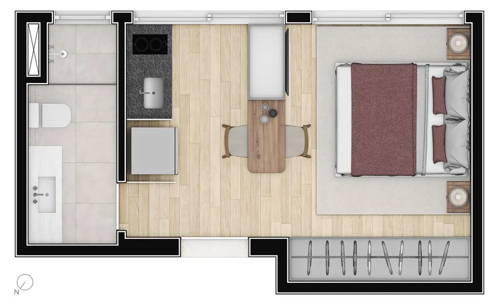 Kitnet-Studio, 26 m² - Foto 4