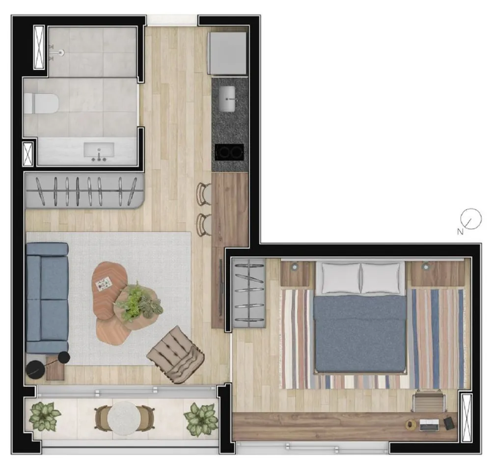Kitnet-Studio, 26 m² - Foto 5