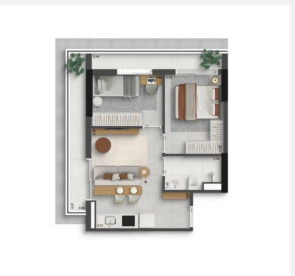 Apartamento, 1 quarto, 37 m² - Foto 6