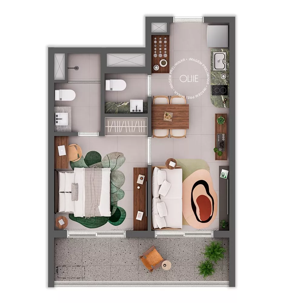 Apartamento à venda com 2 quartos, 80m² - Foto 1