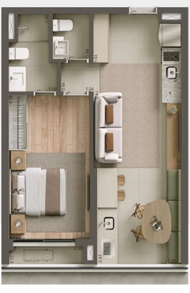 Apartamento, 2 quartos, 68 m² - Foto 6