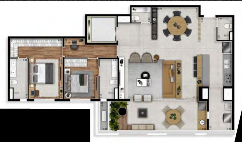 Apartamento, 3 quartos, 184 m² - Foto 3