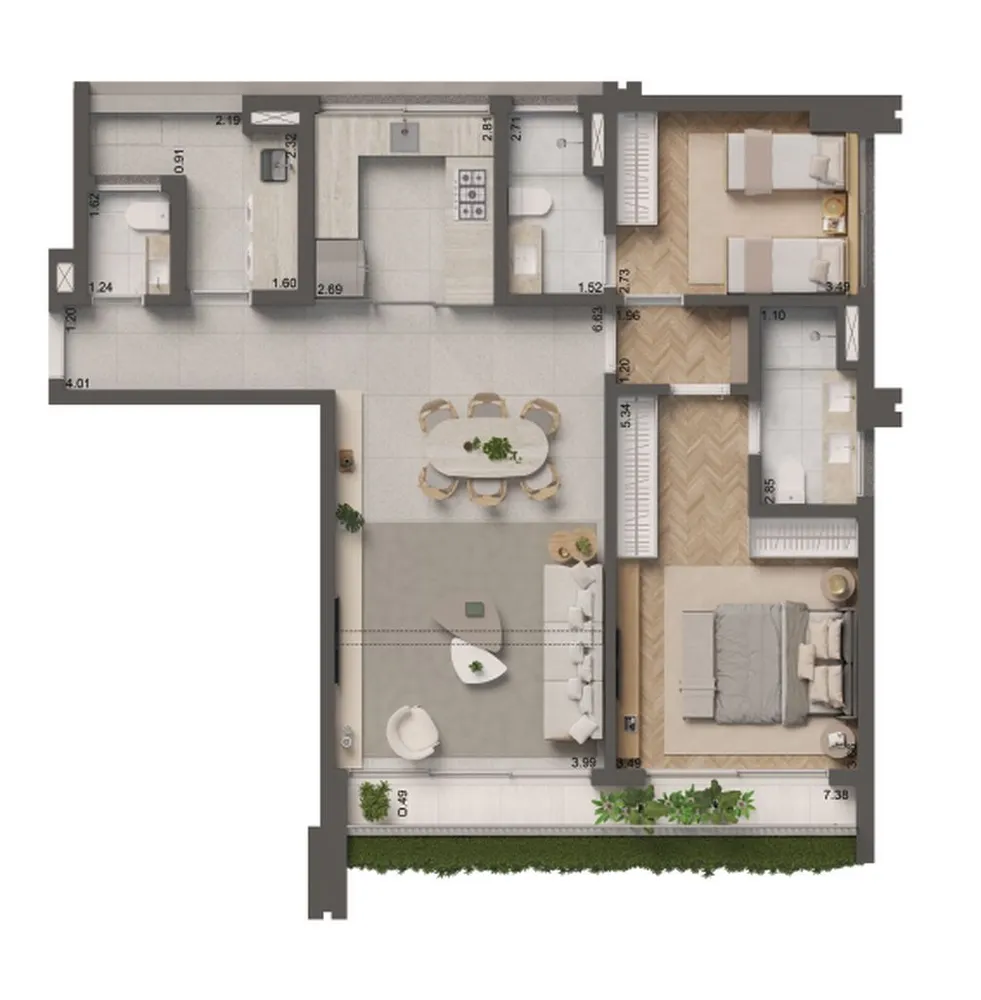 Apartamento, 2 quartos, 103 m² - Foto 7