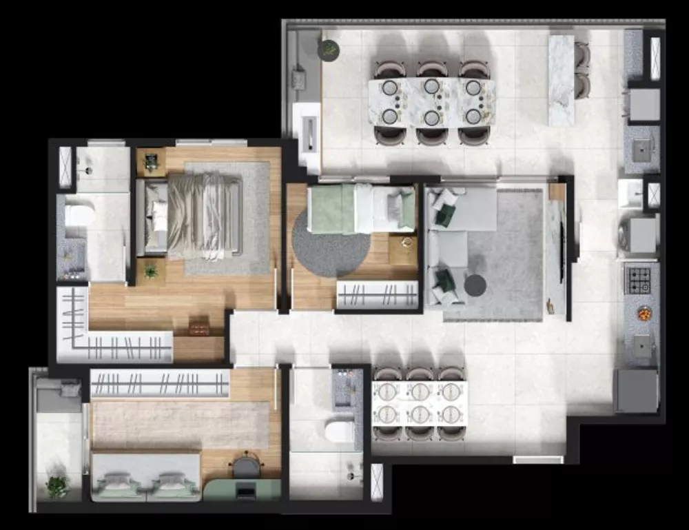Apartamento, 3 quartos, 82 m² - Foto 2
