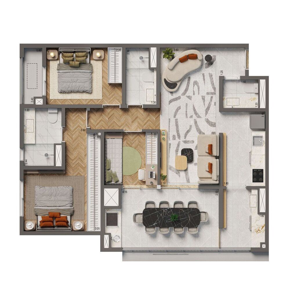 Apartamento, 2 quartos, 62 m² - Foto 2