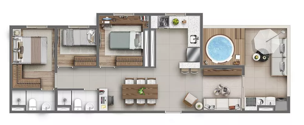 Apartamento à venda com 1 quarto, 41m² - Foto 1