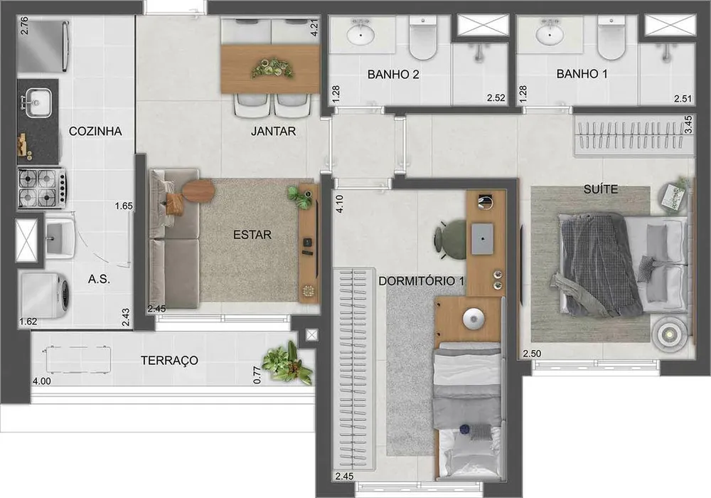 Apartamento, 2 quartos, 68 m² - Foto 10