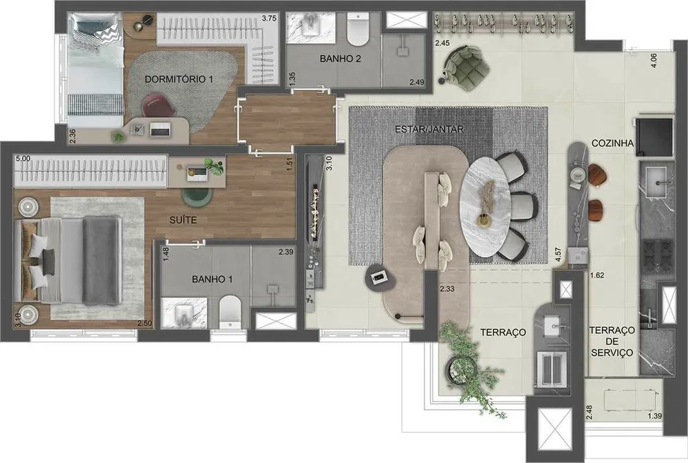 Apartamento, 2 quartos, 68 m² - Foto 12