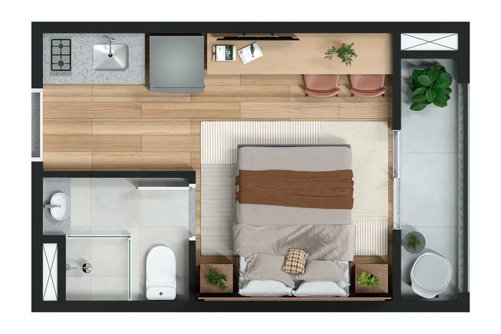 Kitnet-Studio, 25 m² - Foto 6