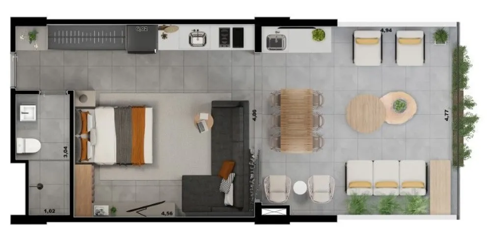 Apartamento, 1 quarto, 106 m² - Foto 4