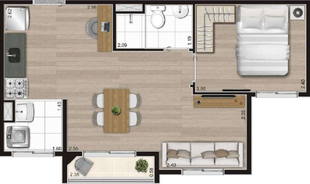 Apartamento, 2 quartos, 37 m² - Foto 10