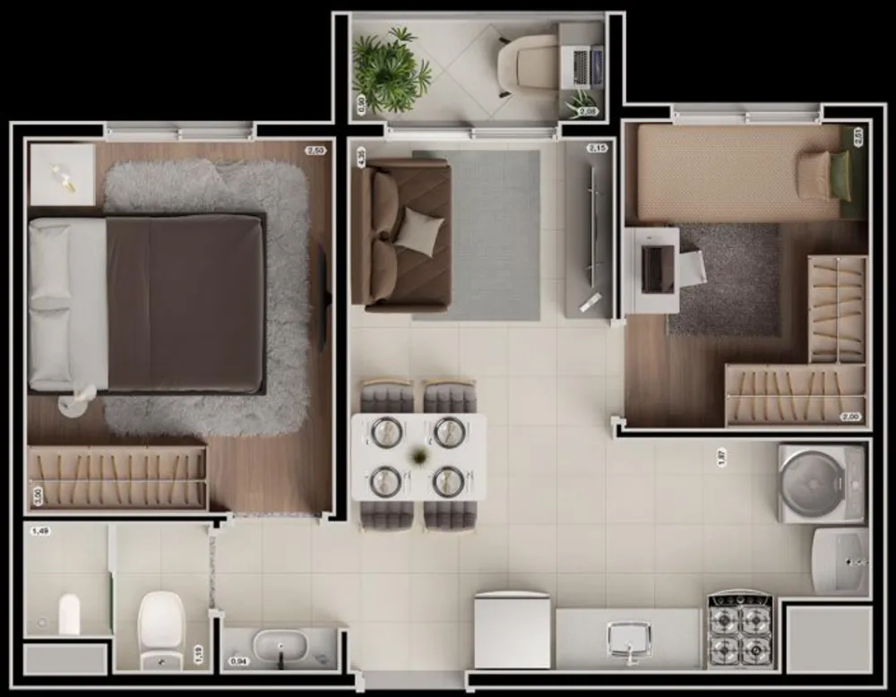 Apartamento, 2 quartos, 34 m² - Foto 7