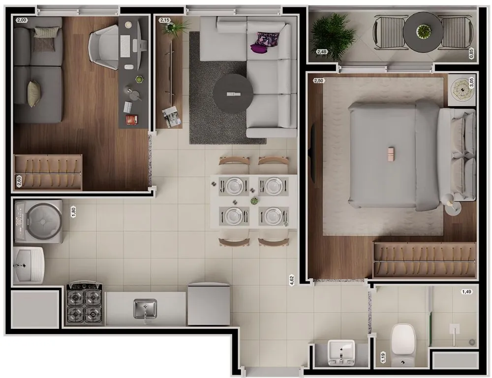 Apartamento, 2 quartos, 34 m² - Foto 9