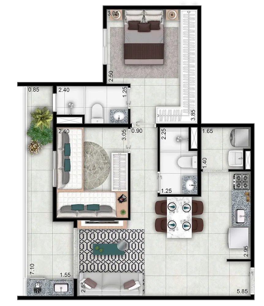 Apartamento, 2 quartos, 69 m² - Foto 12