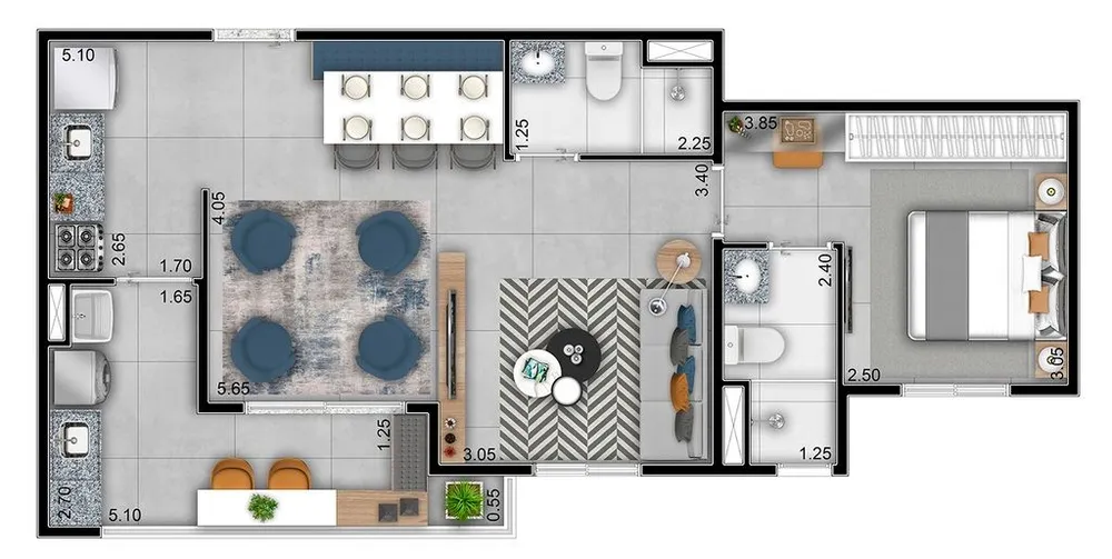 Apartamento, 2 quartos, 69 m² - Foto 8