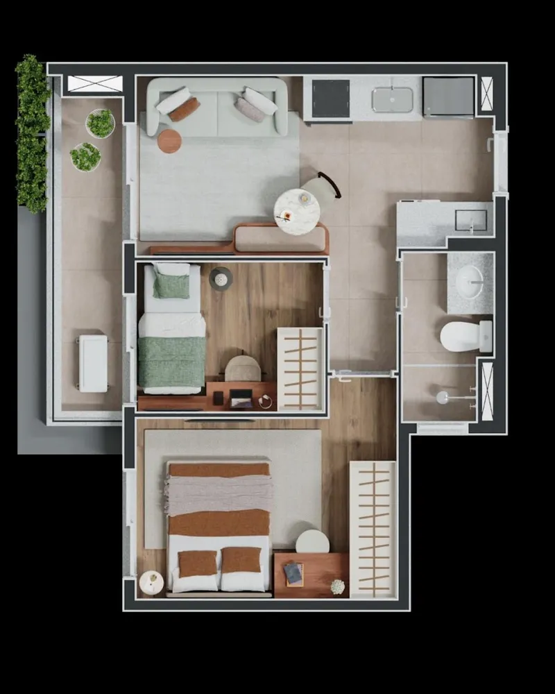 Apartamento, 1 quarto, 33 m² - Foto 5