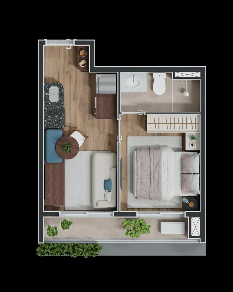 Apartamento, 1 quarto, 33 m² - Foto 7